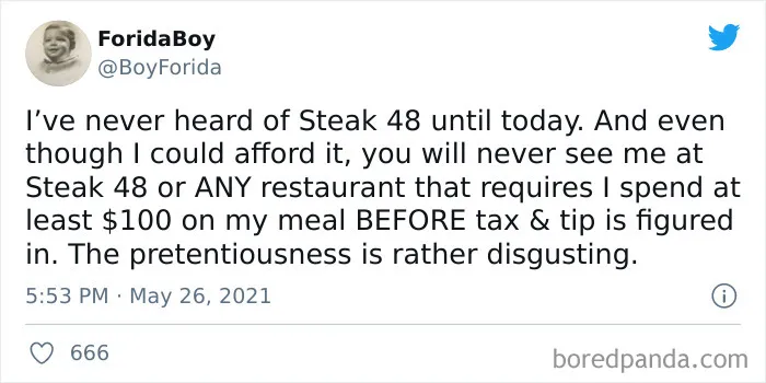 Steakhouse Puts Up A Sign That Asks Customers To Spend $100 Per Person Minimum, Gets Roasted Like Steak