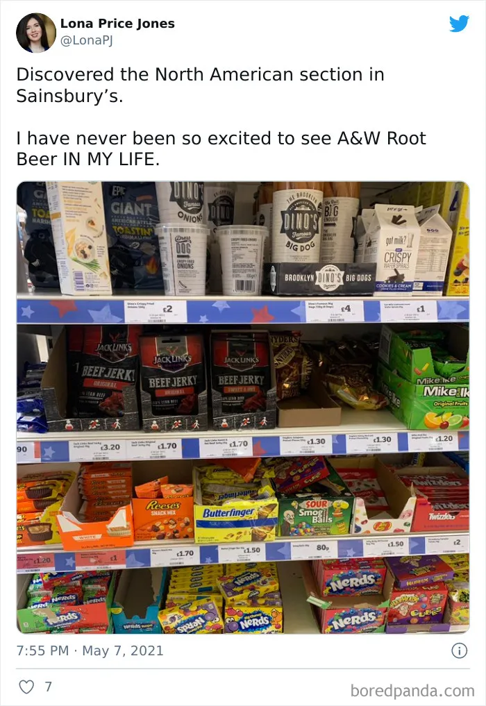 What The "American Food" Section Looks Like In Different Countries