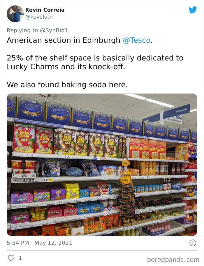 What The "American Food" Section Looks Like In Different Countries