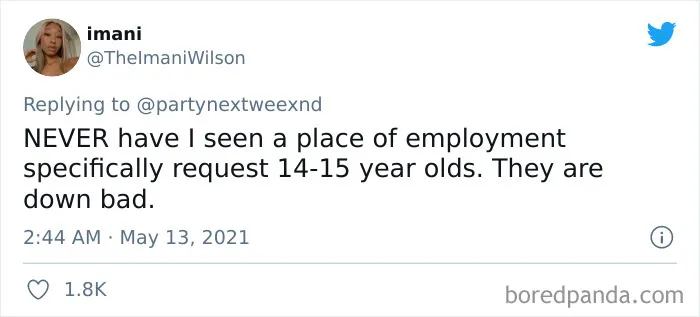 Burger King Posts A Sign Asking Parents Of 14 And 15 Year Olds To Let Them Apply For Jobs And People Are Outraged