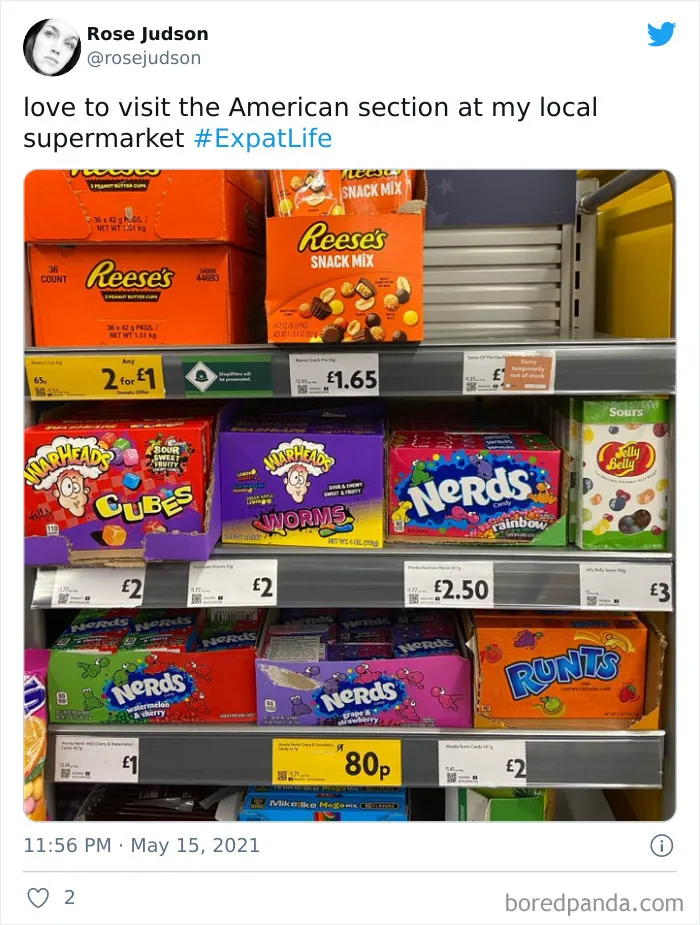 What The "American Food" Section Looks Like In Different Countries