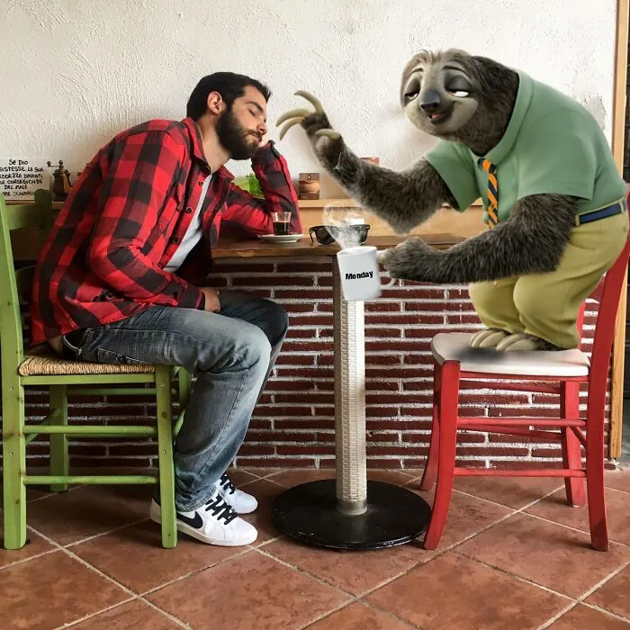 Guy 'Hangs Out' With Disney Characters In 30 Pics (New Pics)