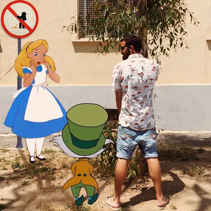 Guy 'Hangs Out' With Disney Characters In 30 Pics (New Pics)