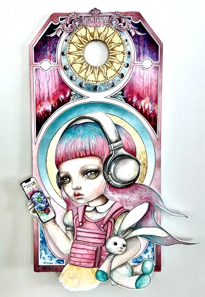 Mixed Media Collaboration With My Husband “Salva Futura” By Michaelandviktorija