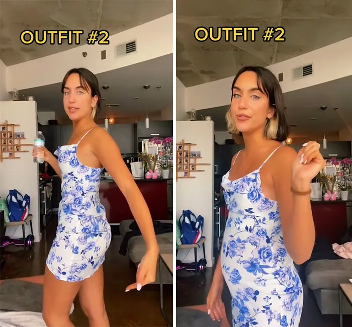Woman Goes Viral For Her Demonstration Of How Eating Affects The Way You Look In Different Outfits