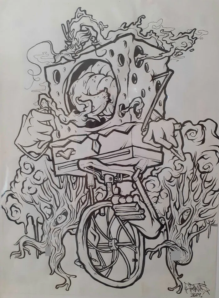 This Piece Of Spongebob Art