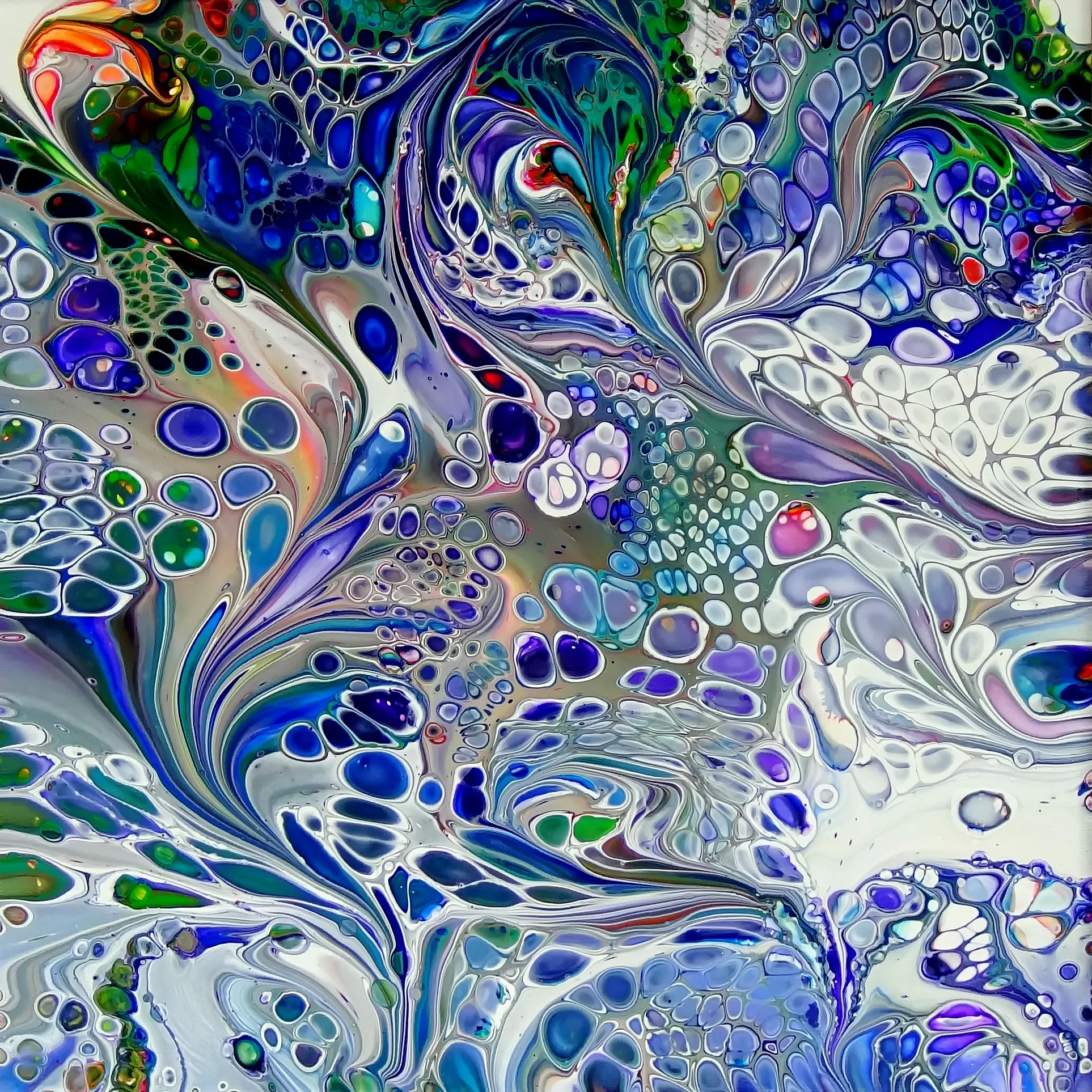 Sandwich Acrylic Pour ~ Flip Cup And Marble Pour ~ Fluid Art Painting ~ Step By Step Tutorial