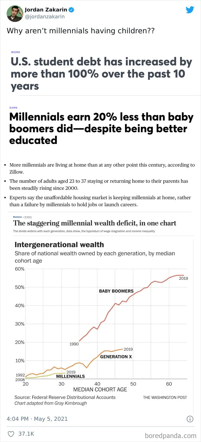 30 Honest Reasons Why People Don’t Want Kids, Tweeted In Response To The News That The US Birth Rate Continues To Plummet