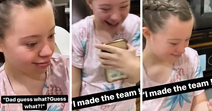 "I Made The Team!": 14-Year-Old With Down Syndrome Gets Emotional Telling Her Dad She Was Accepted To School’s Dance Team