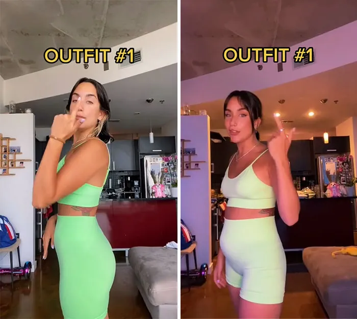 Woman Goes Viral For Her Demonstration Of How Eating Affects The Way You Look In Different Outfits