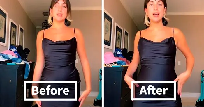 Woman Goes Viral For Her Demonstration Of How Eating Affects The Way You Look In Different Outfits