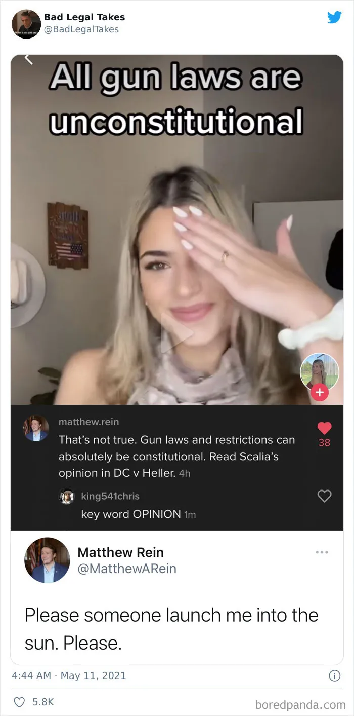 40 Times Overconfident People Gave "Law Advice" And Got Shamed By The "Bad Legal Takes" Twitter Account