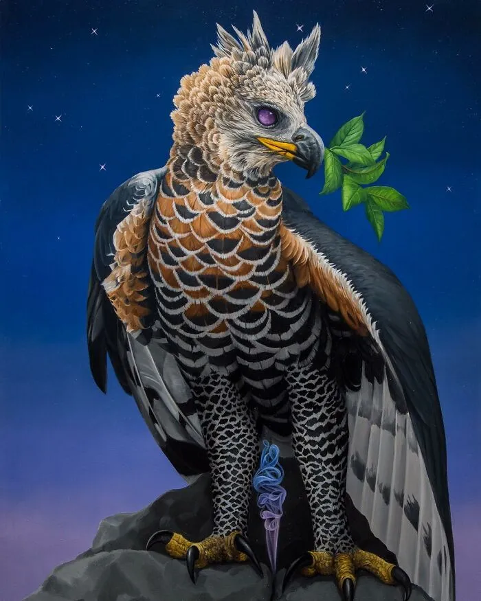 72 Surrealistic Oil Paintings That Capture The Fierce Beauty Of Wildlife By Jon Ching