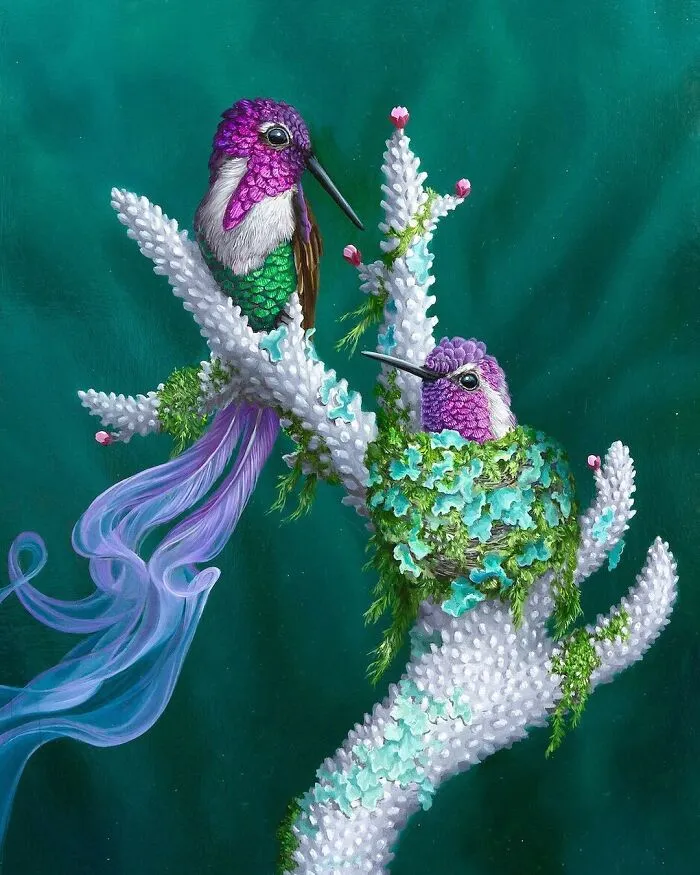 72 Surrealistic Oil Paintings That Capture The Fierce Beauty Of Wildlife By Jon Ching