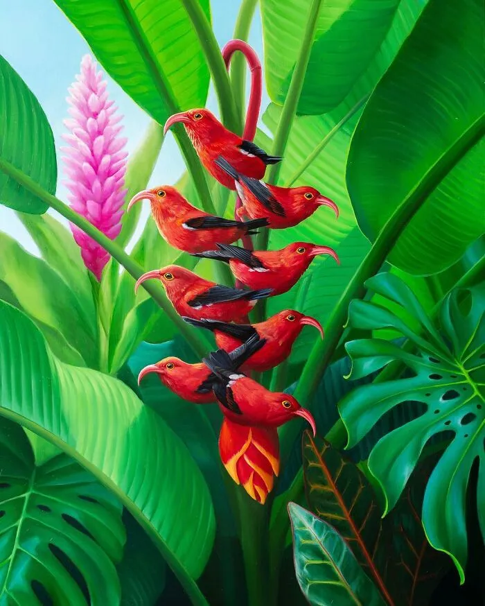 72 Surrealistic Oil Paintings That Capture The Fierce Beauty Of Wildlife By Jon Ching