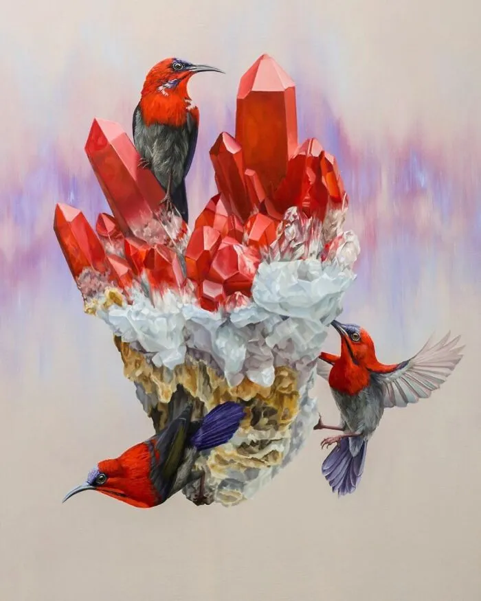 72 Surrealistic Oil Paintings That Capture The Fierce Beauty Of Wildlife By Jon Ching