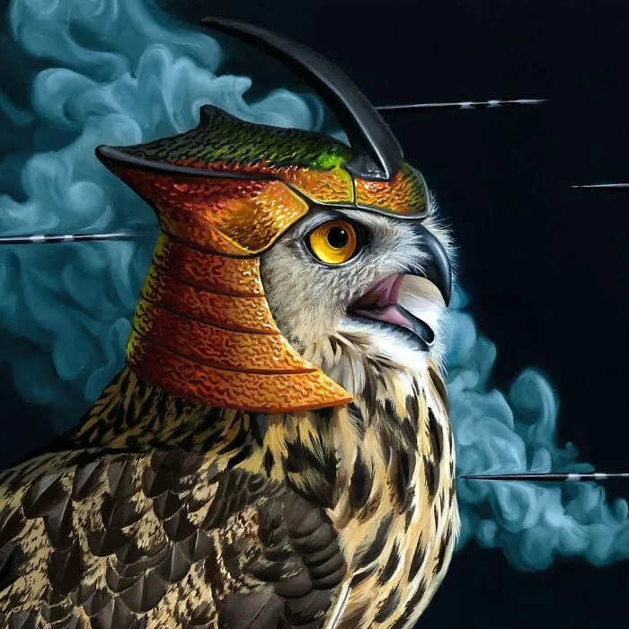 72 Surrealistic Oil Paintings That Capture The Fierce Beauty Of Wildlife By Jon Ching