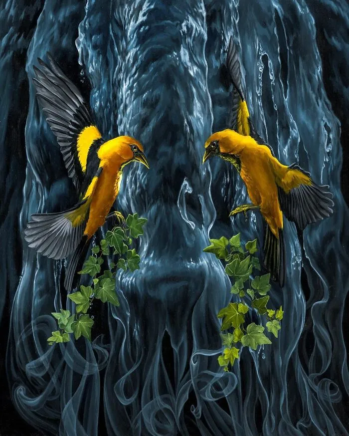 72 Surrealistic Oil Paintings That Capture The Fierce Beauty Of Wildlife By Jon Ching