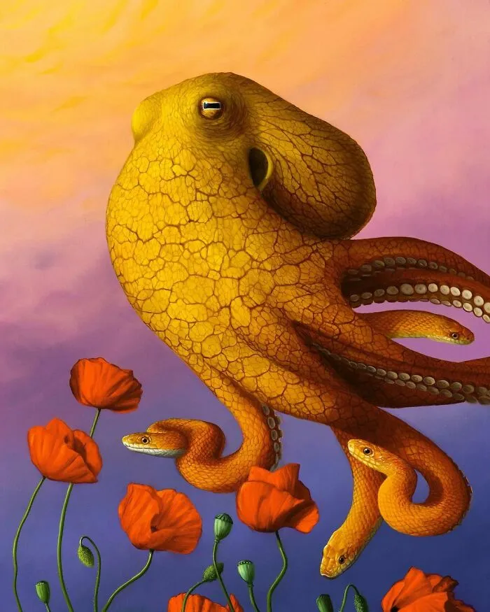 72 Surrealistic Oil Paintings That Capture The Fierce Beauty Of Wildlife By Jon Ching