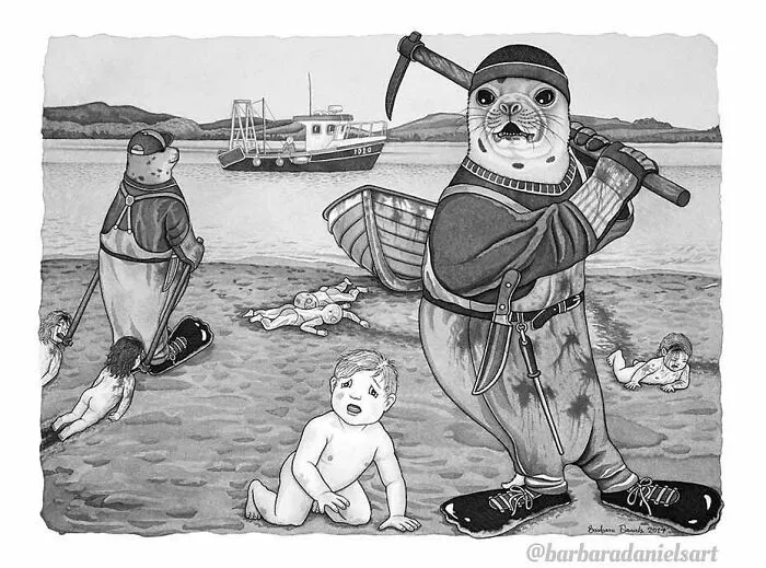 Artist Creates Illustrations Where The Roles Of Humans And Animals Are Reversed, And The Reality Is Thought-Provoking (50 Pics)