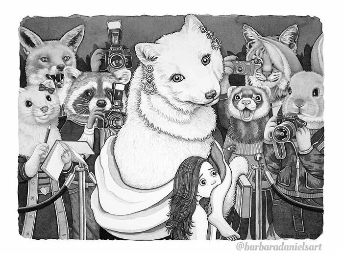 Esta artista hace ilustraciones en las que el rol de los humanos y los animales está invertido, para hacerte pensar (50 imágenes)