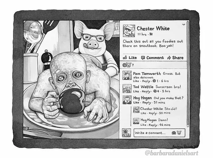 Artist Creates Illustrations Where The Roles Of Humans And Animals Are Reversed, And The Reality Is Thought-Provoking (50 Pics)