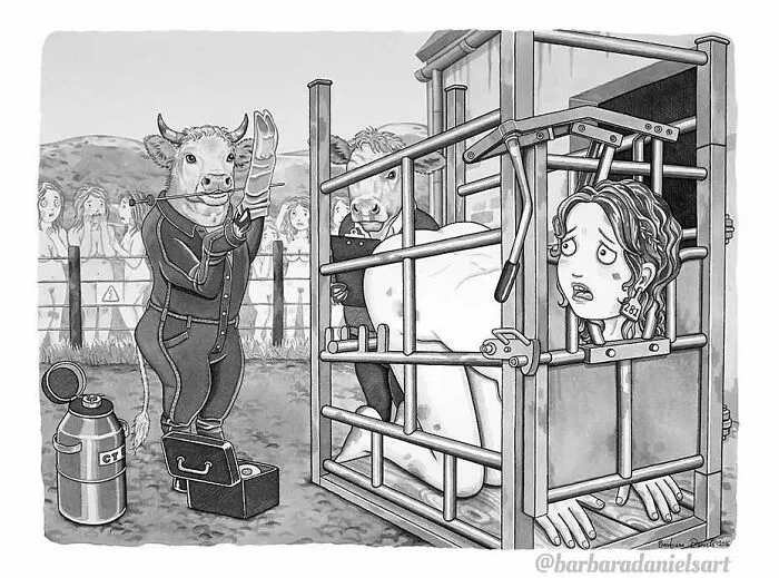 Artist Creates Illustrations Where The Roles Of Humans And Animals Are Reversed, And The Reality Is Thought-Provoking (50 Pics)