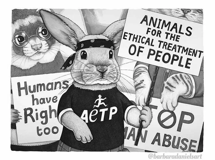 Artist Creates Illustrations Where The Roles Of Humans And Animals Are Reversed, And The Reality Is Thought-Provoking (50 Pics)