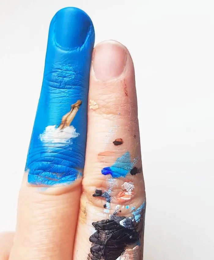 Artist Uses Her Hands As A Canvas To Show Her Hidden Worlds (39 Pics)