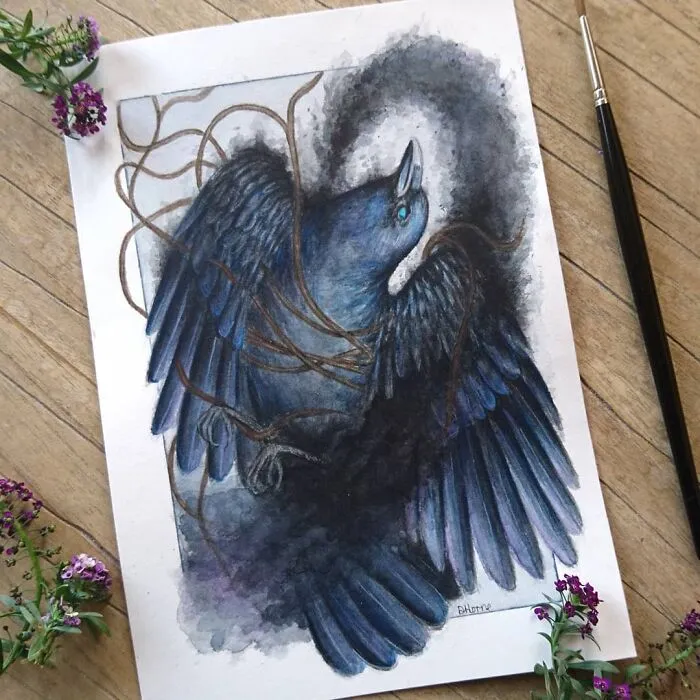 I Create Animal-Themed Paintings Using Watercolor, Ink, And Acrylic Paint, Here Are My best 70 Works