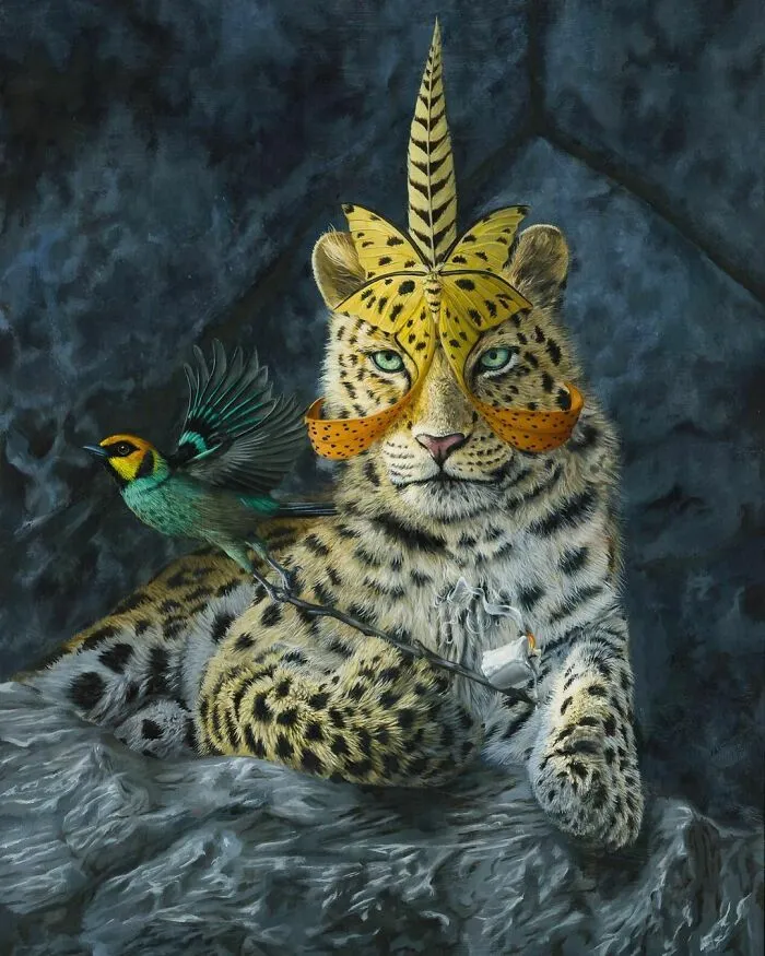 72 Surrealistic Oil Paintings That Capture The Fierce Beauty Of Wildlife By Jon Ching