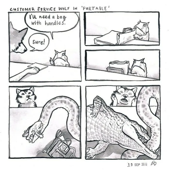 Customer Service Wolf In 'Portable'