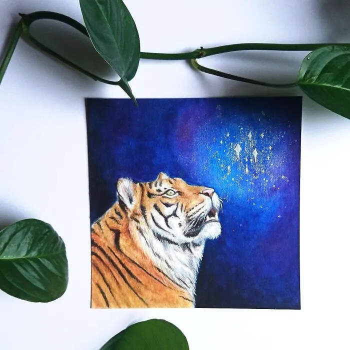 I Create Animal-Themed Paintings Using Watercolor, Ink, And Acrylic Paint, Here Are My best 70 Works