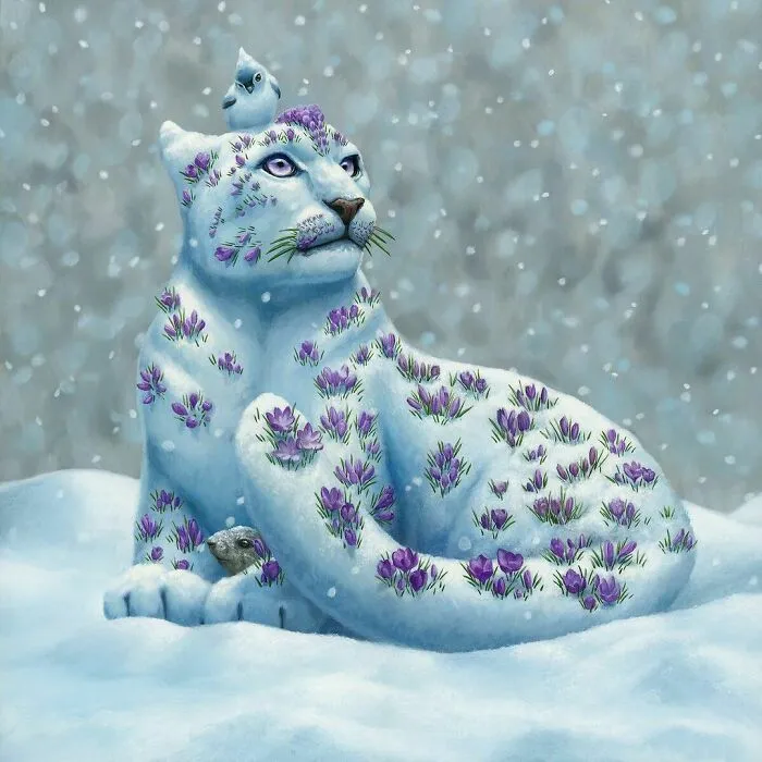 72 Surrealistic Oil Paintings That Capture The Fierce Beauty Of Wildlife By Jon Ching