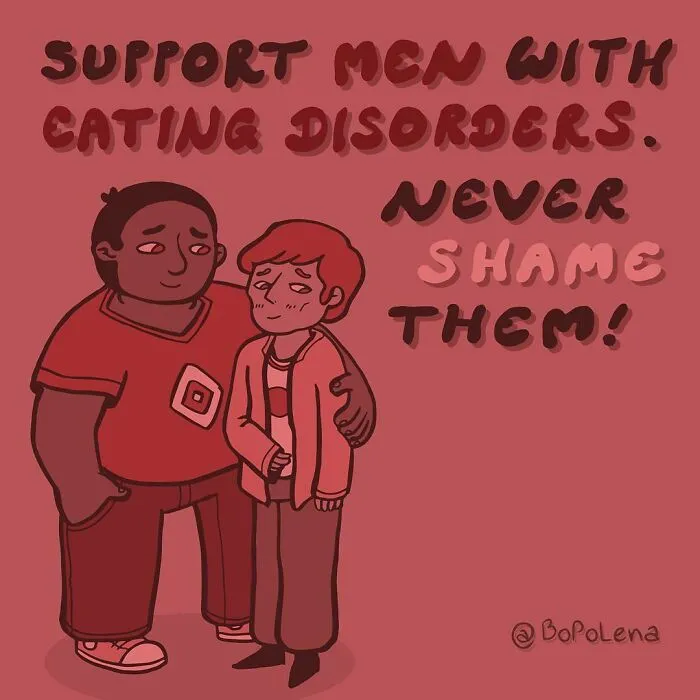 "Los problemas de imagen corporal masculina son importantes:" 30 Ilustraciones de BoPoLena