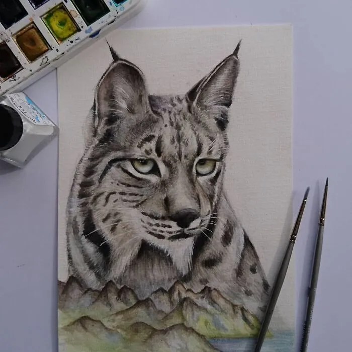 I Create Animal-Themed Paintings Using Watercolor, Ink, And Acrylic Paint, Here Are My best 70 Works