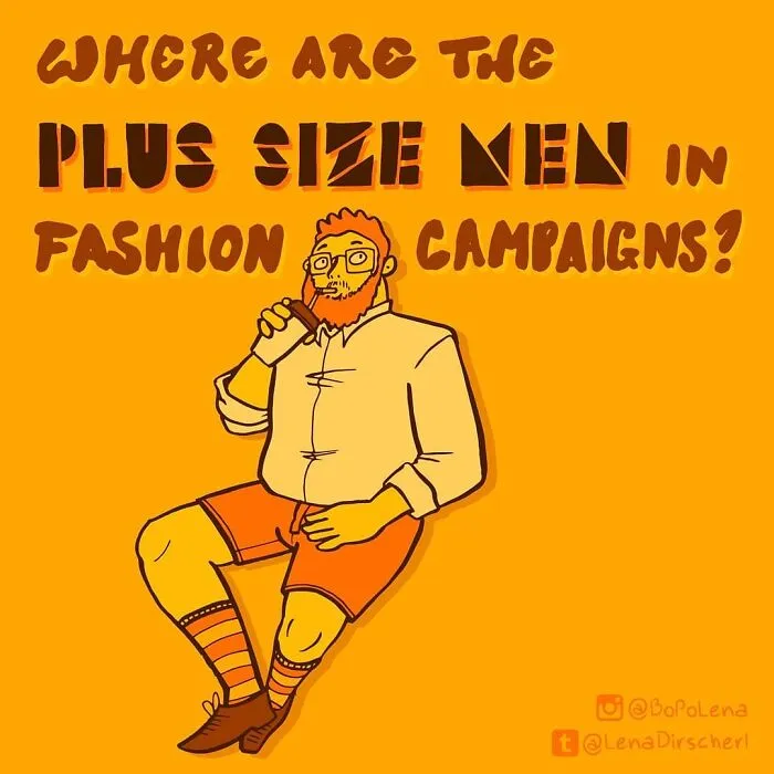 "Los problemas de imagen corporal masculina son importantes:" 30 Ilustraciones de BoPoLena