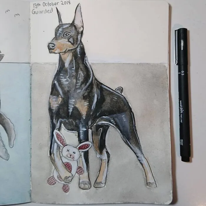 I Create Animal-Themed Paintings Using Watercolor, Ink, And Acrylic Paint, Here Are My best 70 Works