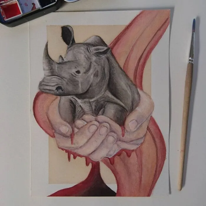 I Create Animal-Themed Paintings Using Watercolor, Ink, And Acrylic Paint, Here Are My best 70 Works