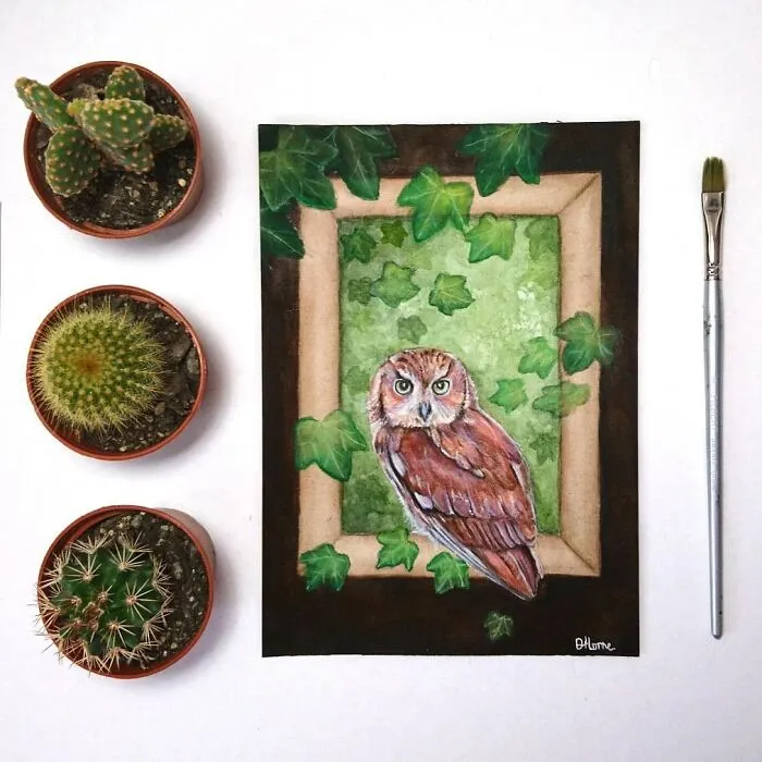 I Create Animal-Themed Paintings Using Watercolor, Ink, And Acrylic Paint, Here Are My best 70 Works
