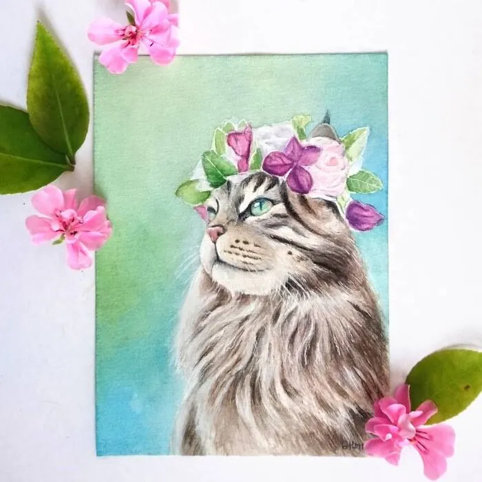 I Create Animal-Themed Paintings Using Watercolor, Ink, And Acrylic Paint, Here Are My best 70 Works