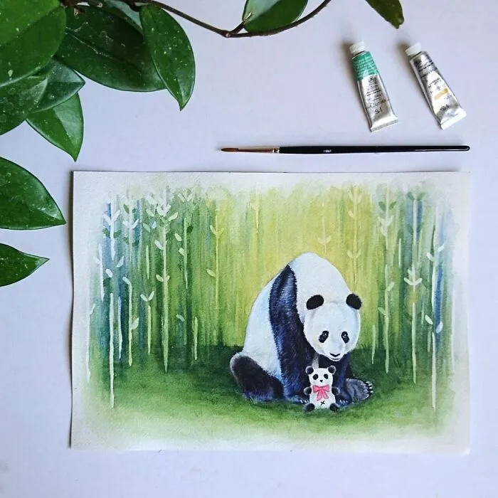 I Create Animal-Themed Paintings Using Watercolor, Ink, And Acrylic Paint, Here Are My best 70 Works