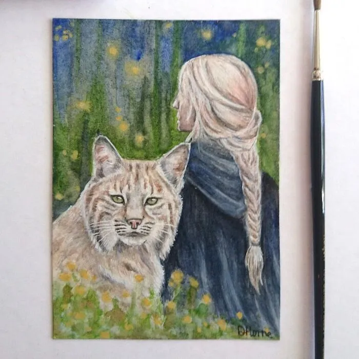 I Create Animal-Themed Paintings Using Watercolor, Ink, And Acrylic Paint, Here Are My best 70 Works
