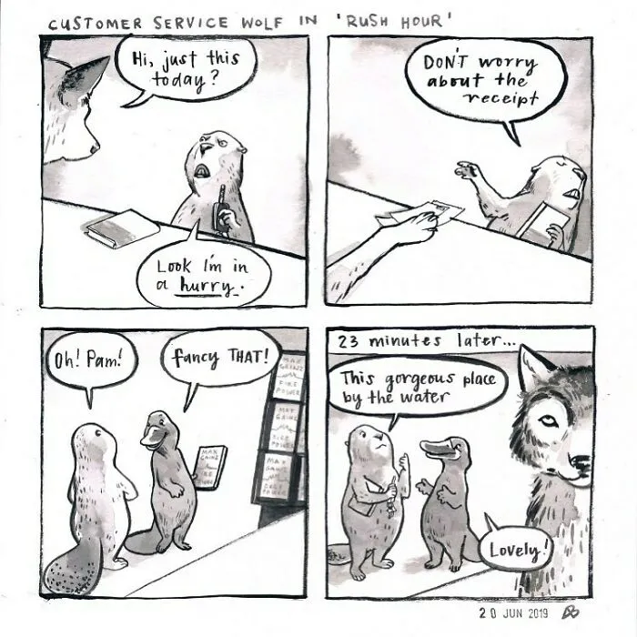 Customer Service Wolf In 'Rush Hour'