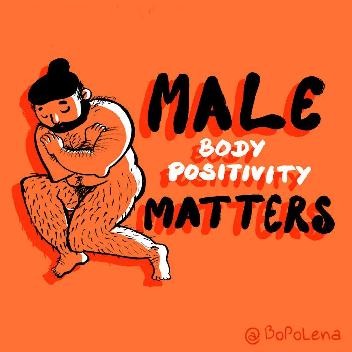 "Los problemas de imagen corporal masculina son importantes:" 30 Ilustraciones de BoPoLena