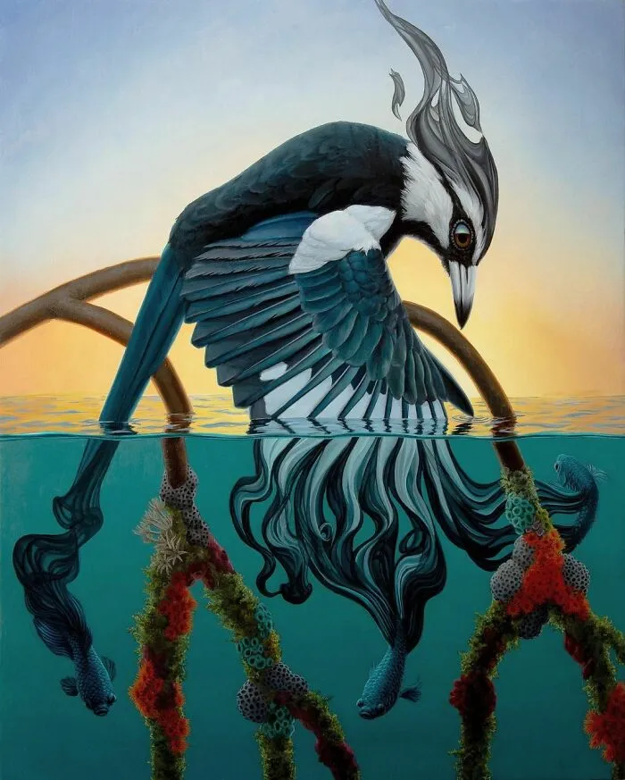 72 Surrealistic Oil Paintings That Capture The Fierce Beauty Of Wildlife By Jon Ching