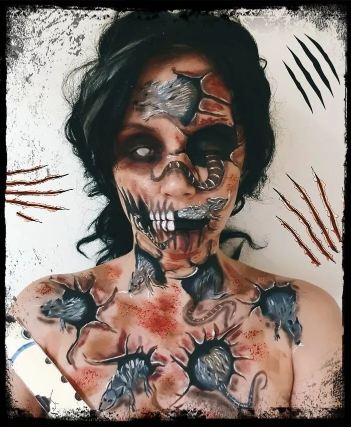 Body-Art-Optical-Illusion-Makeup-Transformations-Movie-Mayhem-Makeup-Emma-Van-De-Peer