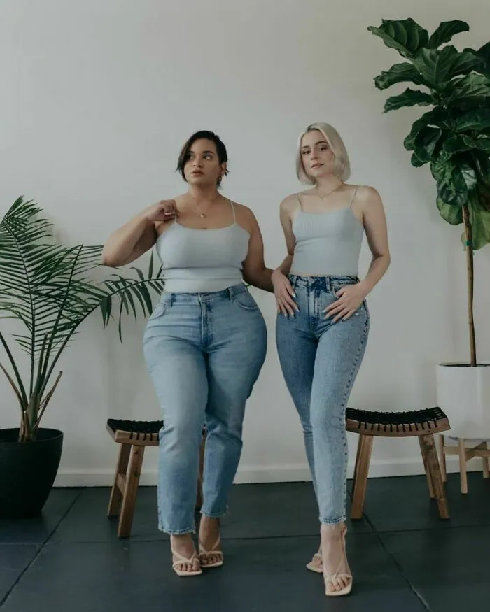 2 Amigas muestran cómo les queda la misma ropa en sus distintos tipos de cuerpo (30 nuevas fotos)