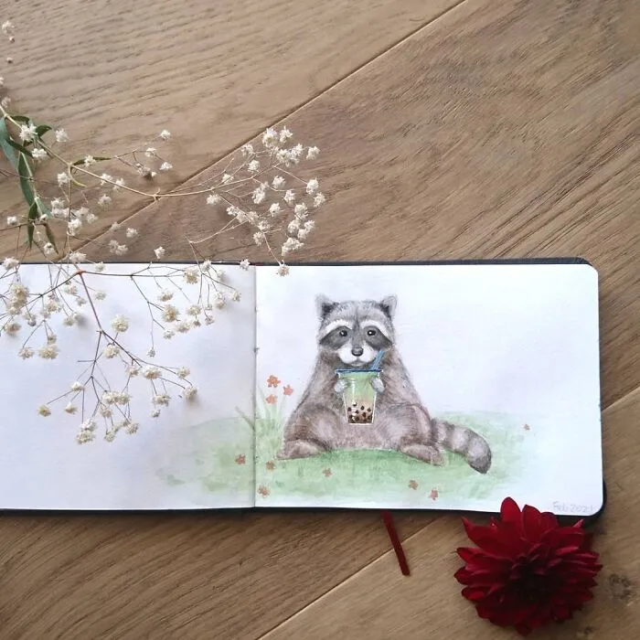 I Create Animal-Themed Paintings Using Watercolor, Ink, And Acrylic Paint, Here Are My best 70 Works