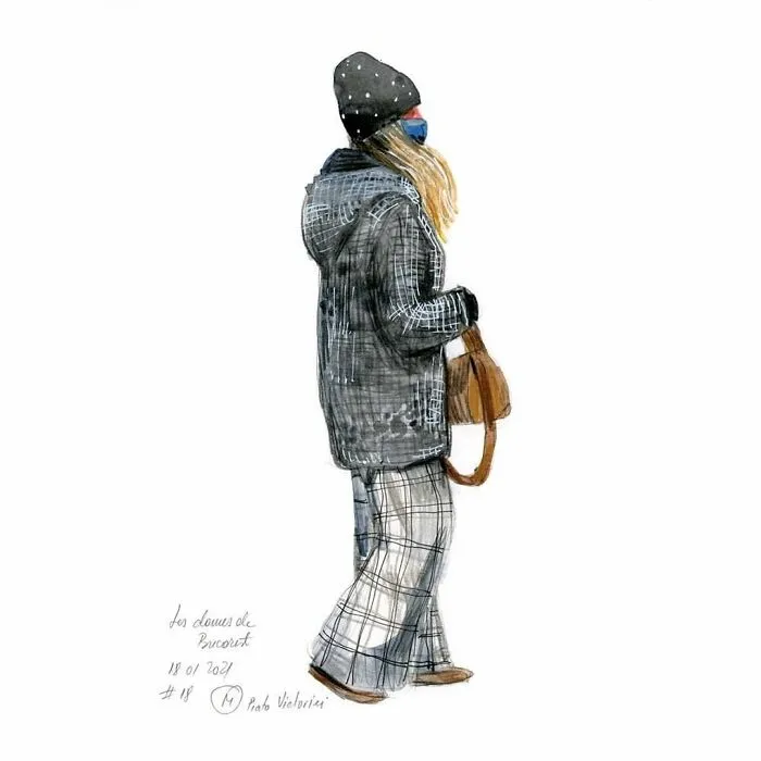 I Do Quick Drawings Of Women On The Streets Of Bucharest (39 Pics)